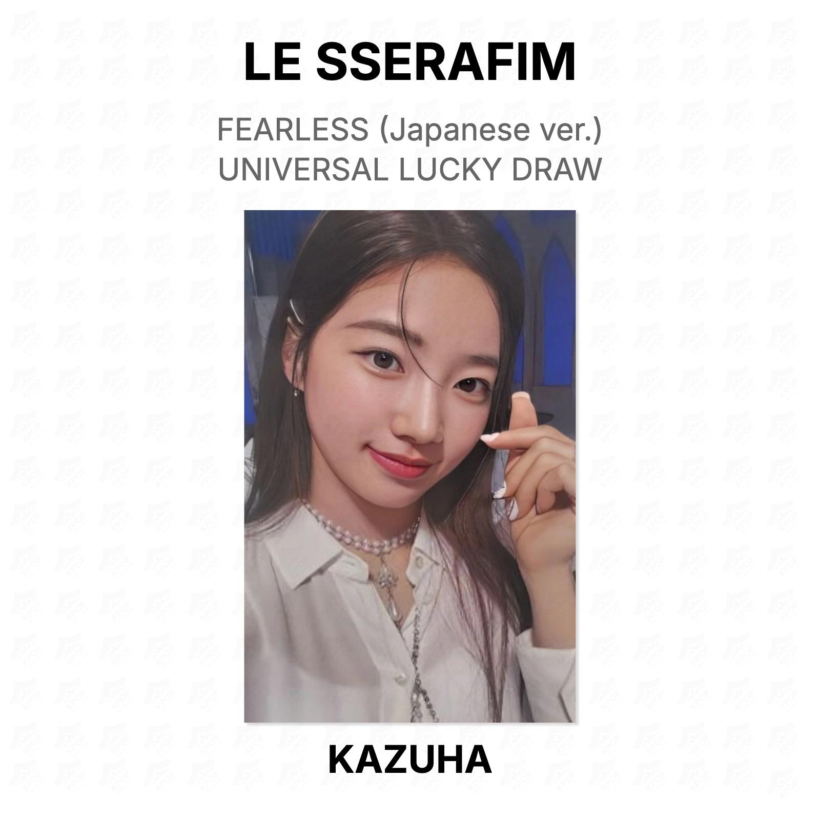 LE SSERAFIM FEARLESS (Japanese ver.) UNIVERSAL LUCKY DRAW Official Photocard KAZUHA
