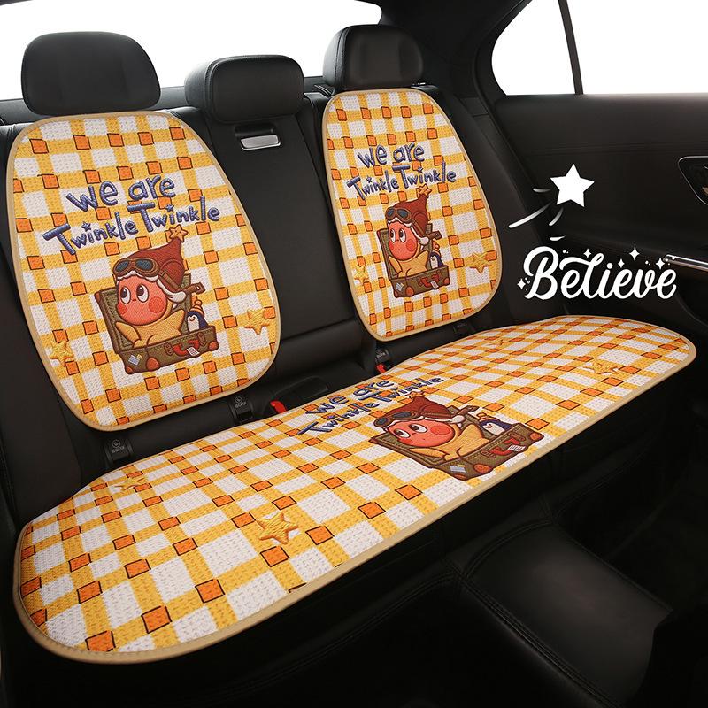 Cute Female Cartoon Car Seat Cushion for Xiaopeng MONA M03/P7/G6/G7/G3 - All Seasons