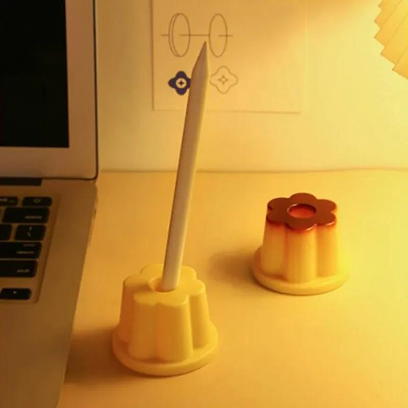 Creative Pudding Pen Holder Cute Pudding Pen Holder Birthday Gift Creative Desktop Girl Heart Small Ornament