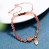 Retro sweet bracelet women's small fresh and versatile fashion temperament pink amethyst hand rope jewelry