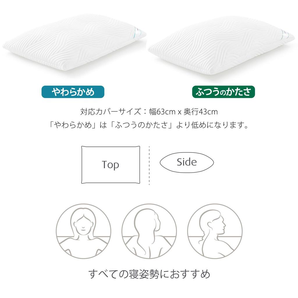 Tempur Pillow 63x43cm Comfort Pillow Normal Firmness Genuine 83400118 [Japanese Product]