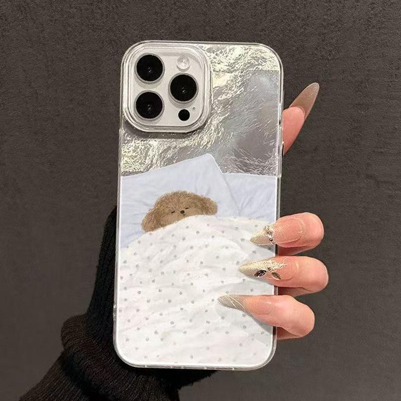 Cute Cat Dog Vortex Pattern Clear Phone Case For iPhone 17 16 15 14 13 12 11 Pro Max XS XR X SE 7 8 Plus Silicone Soft Cover