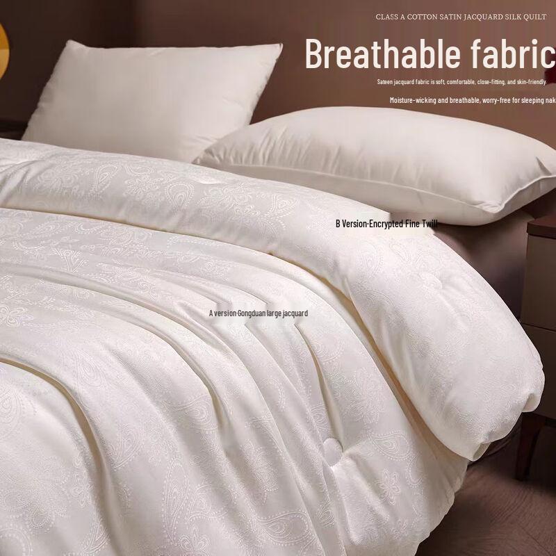 Yuanzhiwei Jacquard Cotton Sateen Mulberry Silk Quilt