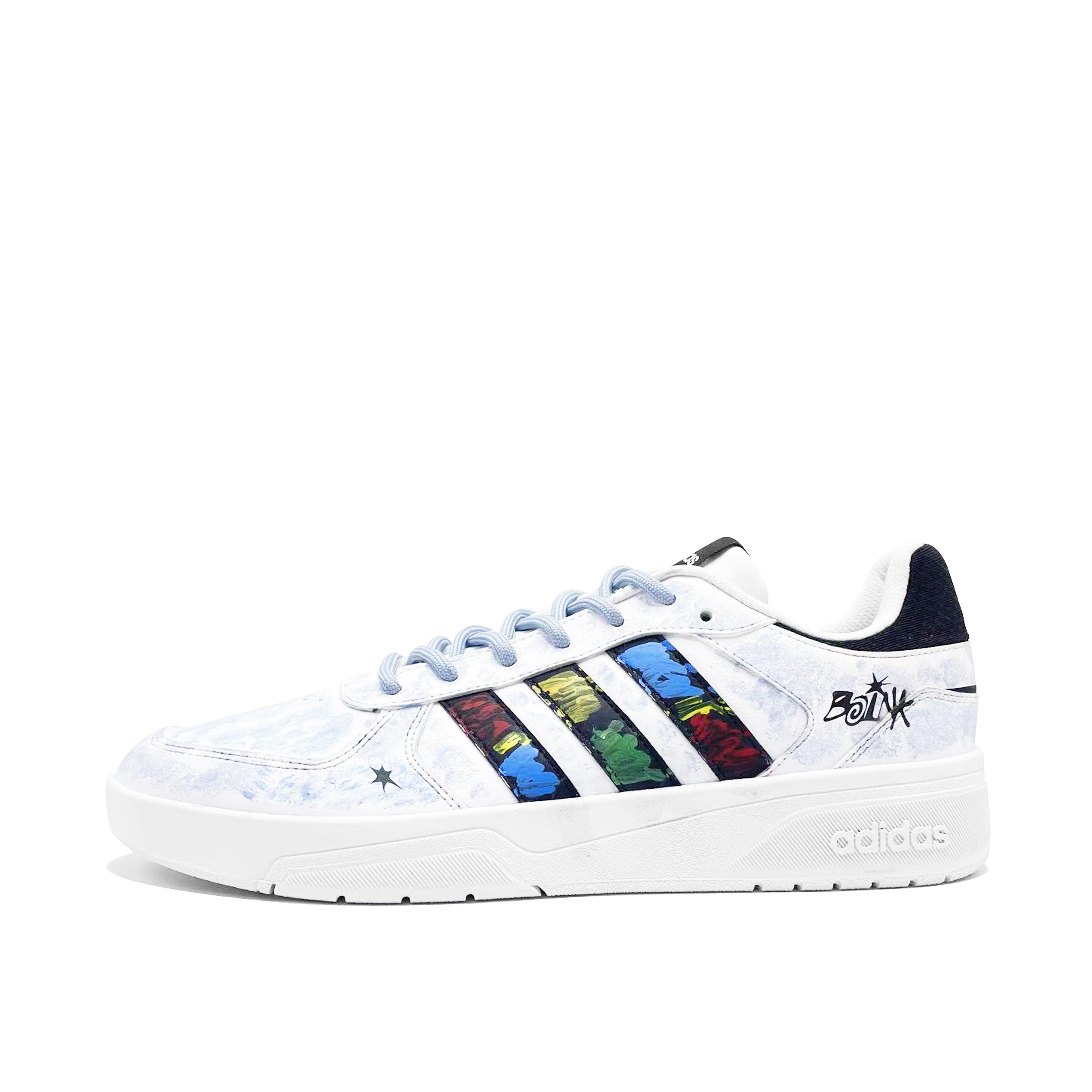 

Adidas Neo Courtbeat Color Revolution Wear resistant And Lightweight Low top Skateboard Shoes Unisex Blue White JS3010(Team1118-) 39⅓
