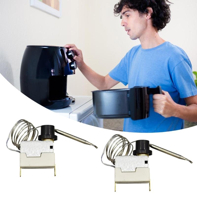 Electric Fryers Thermostat with 240℃ Limit and Overheat Protection Temperature Control Thermostat Enhanced Safety