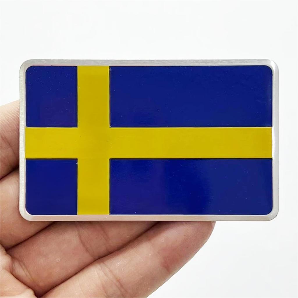 3D 3D Aluminum Alloy Flag Emblem Car Body Decal Sticker for Car Bike Gillis