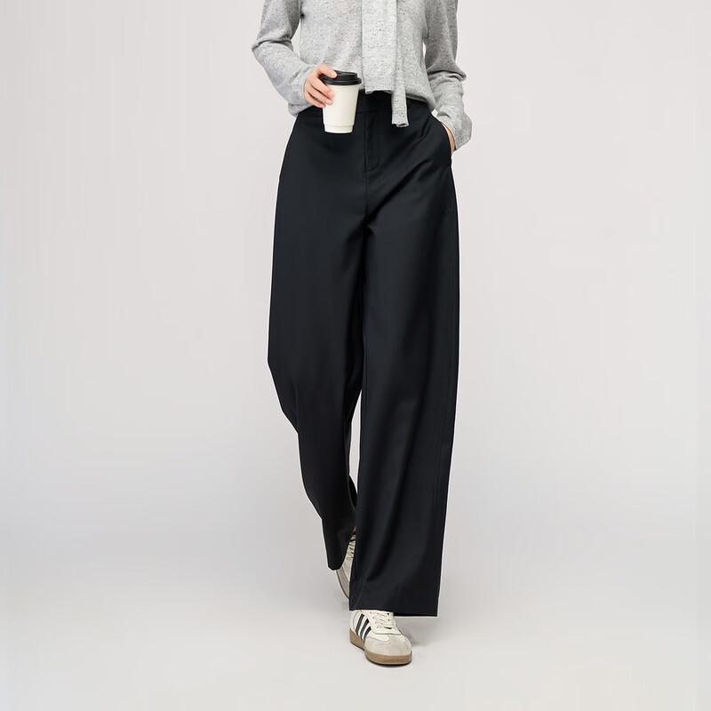 YERAD Women's Wool Blend Loose Wide-Leg Banana Pants