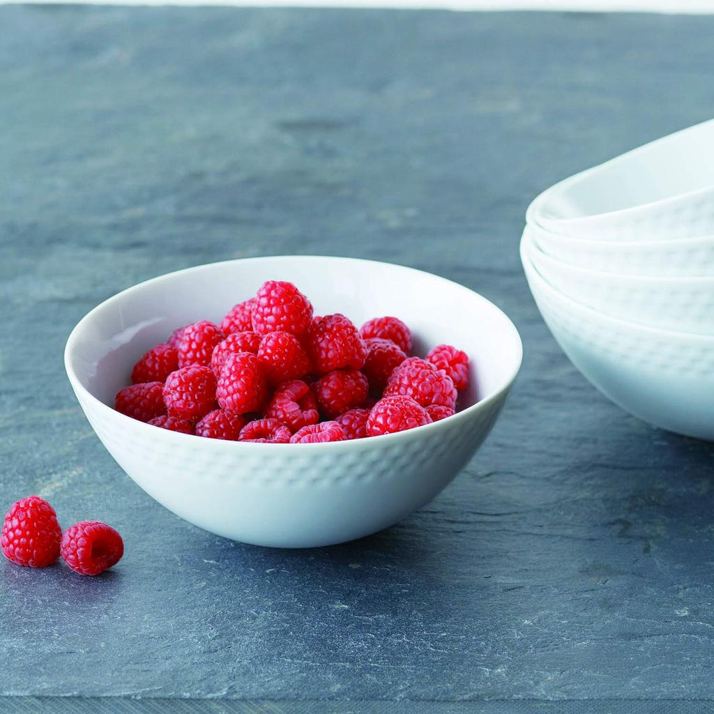 Noritake Bowl Set 14cm 490cc Rizmo White Microwave Safe Dishwasher Safe 5 Pieces Fine Porcelain F5306L/1610