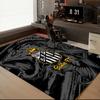 Powerful Football Crest Design Printed Office Carpet Chair Cushion Entryway Rug, Rugs for Living Room, Bedroom Christmas Gifts