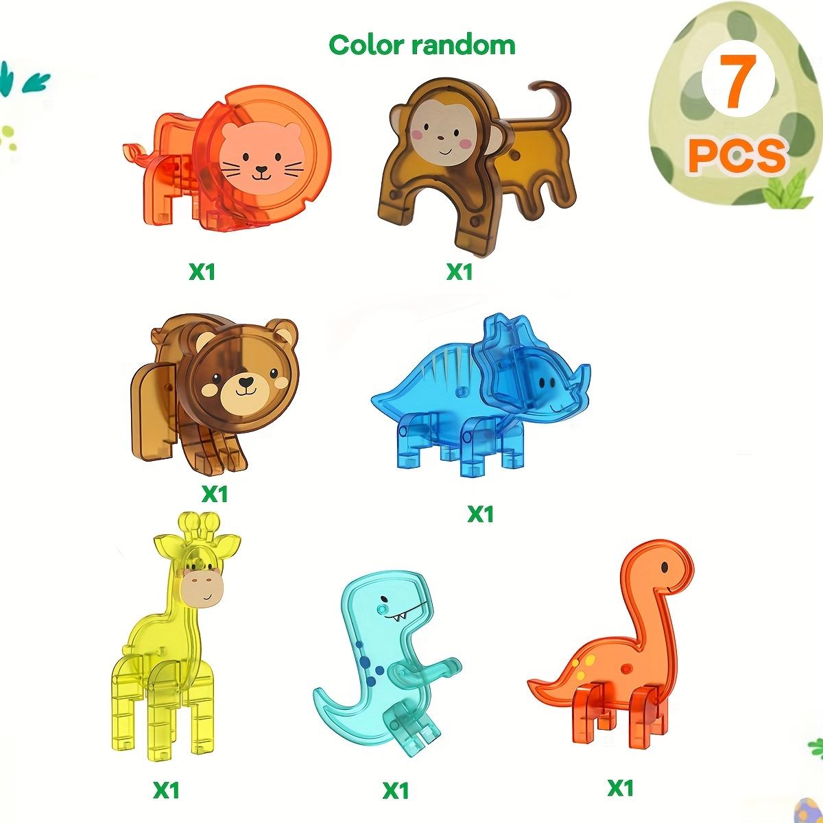 

Magnetic building blocks with magnetic pieces, featuring animal designs. Suitable for children as architects. Ideal gift for boy