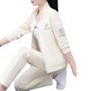 Women's Autumn Spring Cardigan Tracksuit Set - Fashionable, Age-Reducing, Versatile Three-Piece Outfit