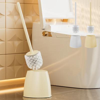 Toilettenbürste mit harten Borsten, Badezimmer-Reinigungsschüssel-Bürstenset, moderne und kompakte Toilettenreinigerbürste, Borsten mit langem Griff für das Badezimmer