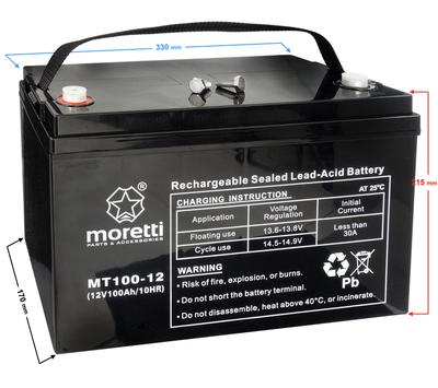 Akumulator Moretti Ups Mt100-12