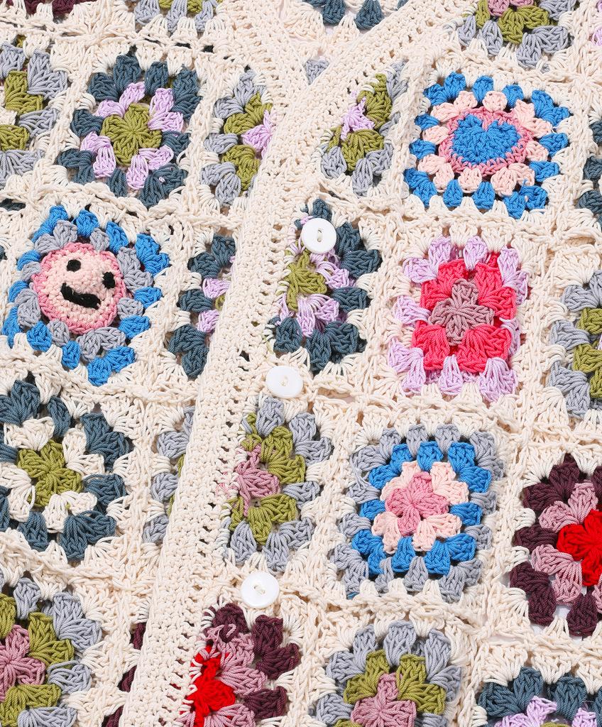 Mister Child Smile Heart Crochet Vest Multi