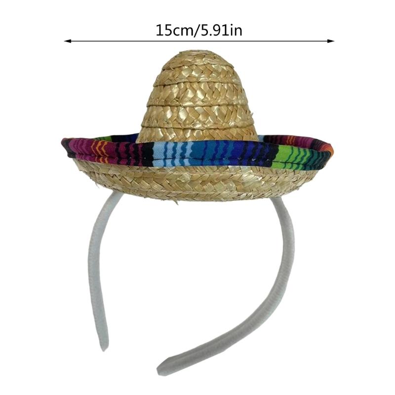 Mexico Hat Shape Hairband Easily to Maintain Hat Hairband Companion for Outdoor Activities and Fashion Beach Trips