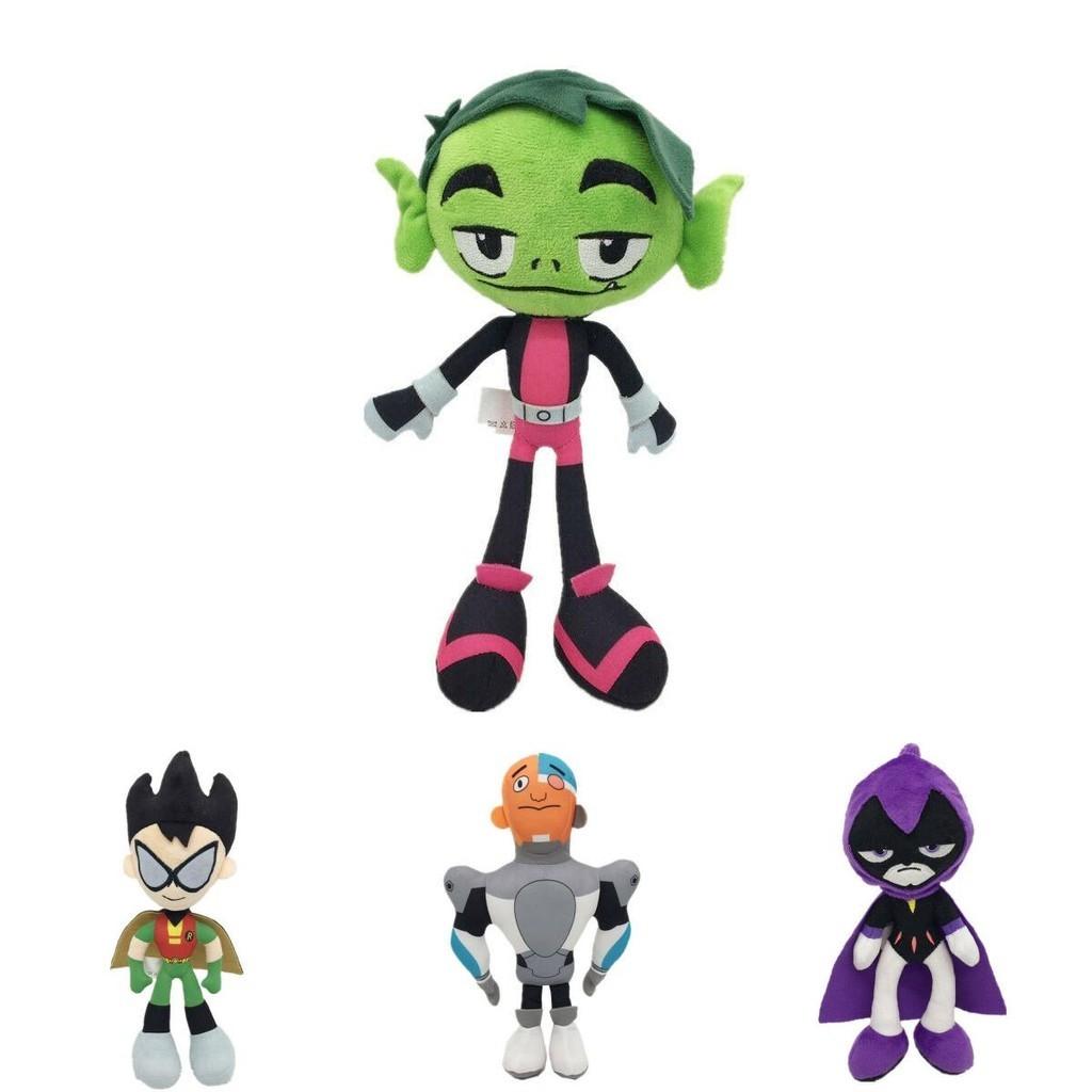Adorable 10-inch Teen Titans Go Plush Toy Collection Featuring Robin Raven Cyborg