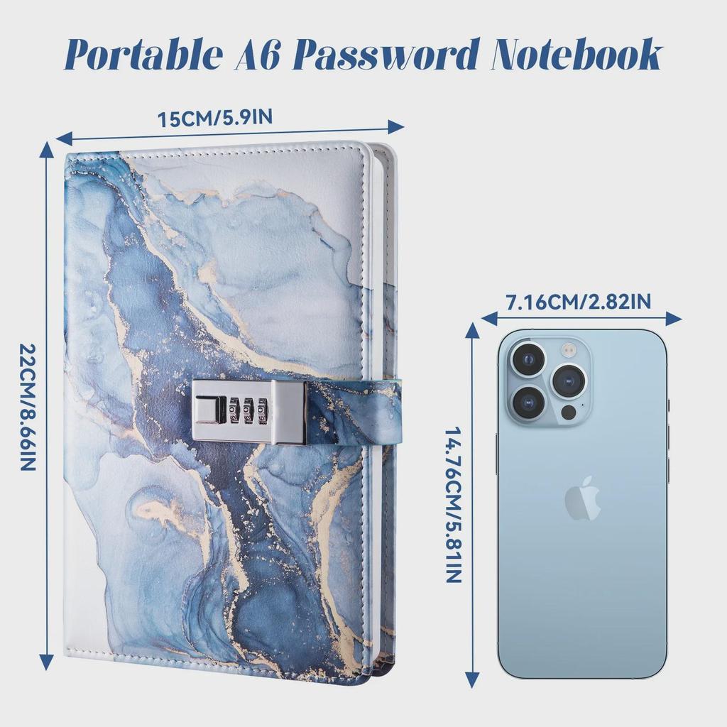 Quaderno Diario A5 in Pelle PU con Password
