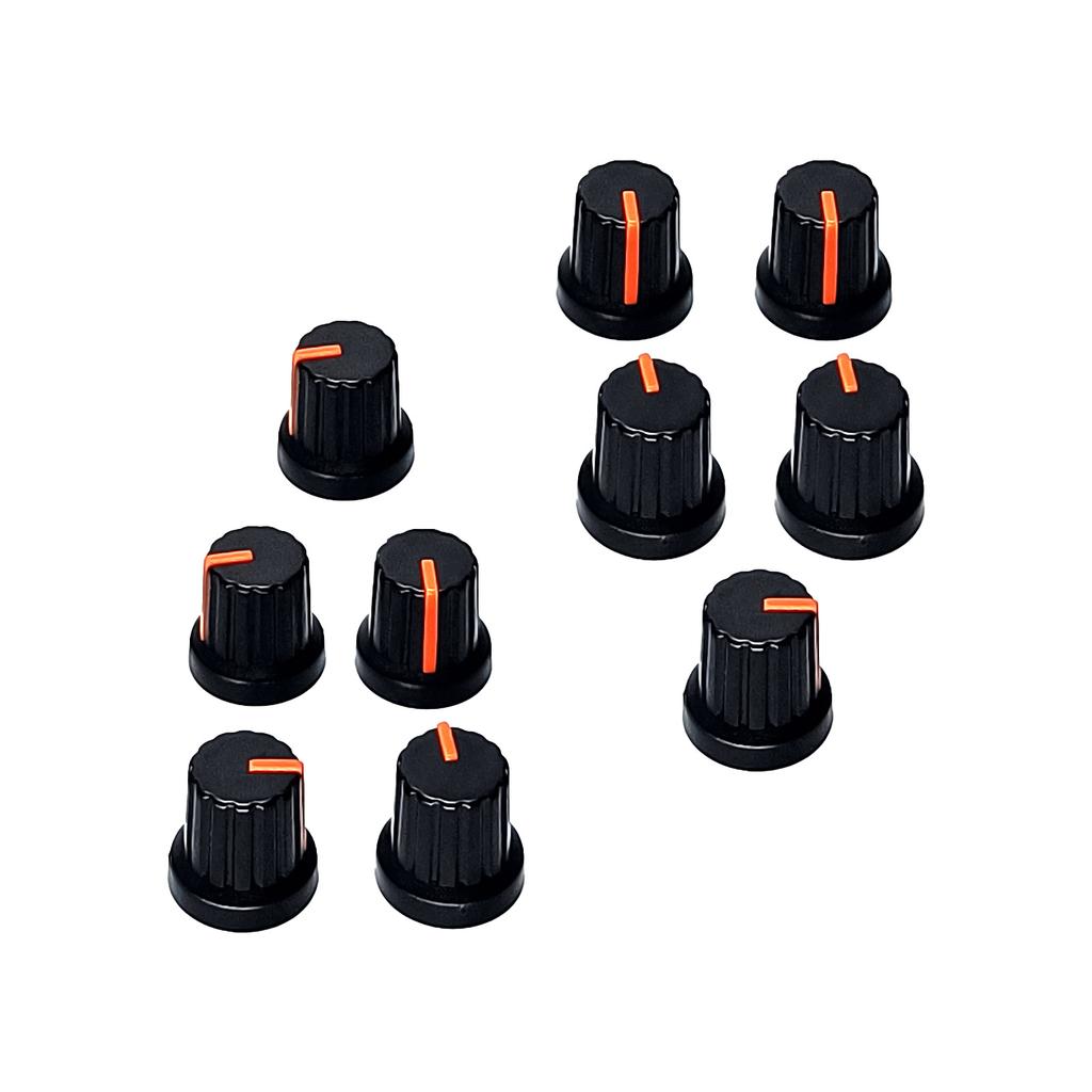 10Pcs Plastic Potentiometer Control Knob Guitar Volumes Control Knob 6mm Shaft Hole Amplifier Knob Easy To Install