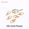 Trendy Gold Plated Brass Heart/Oval Push Clasp Carabiner Spring Clasps For DIY Handmade Jewelry Making Accessories