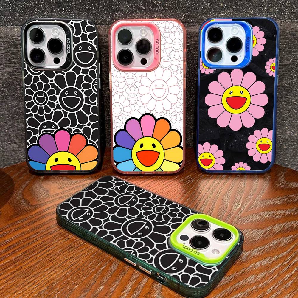 Japanese Artisti M-murakami T-takash Art Colorful Colorful Phone Case For iPhone 17 16 15 14 13 12 11 Pro Max Plus Matte Cover