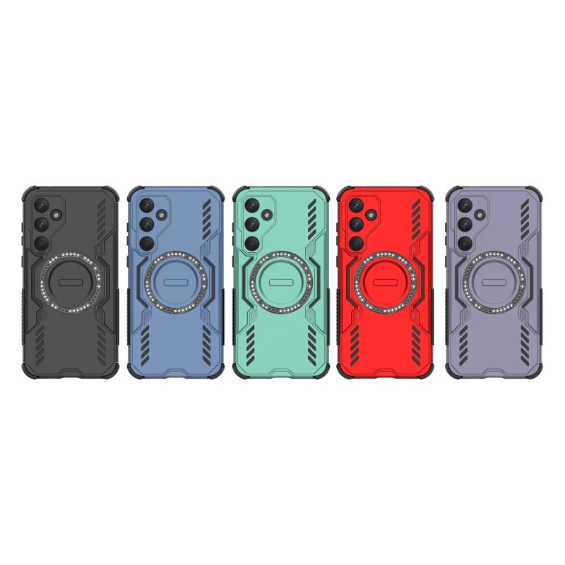 For Samsung A55 Case Cover Samsung Galaxy A55 Capas Annular Magnetic Hard Shockproof Magsafe Wireless Charge Fundas Samsung A55