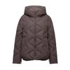 Lady Winter Down Coat Padded Windproof Hooded Long Sleeves Loose Thickened with Pockets Solid Color Neck Protection Zip-up Outdoor Cotton Coat