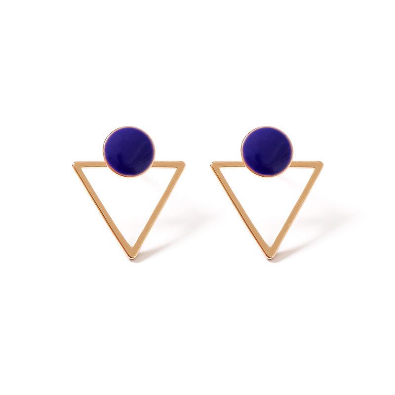 Simple Retro Love Earrings Geometric Metal Earrings Niche Temperament High-end Versatile Earrings