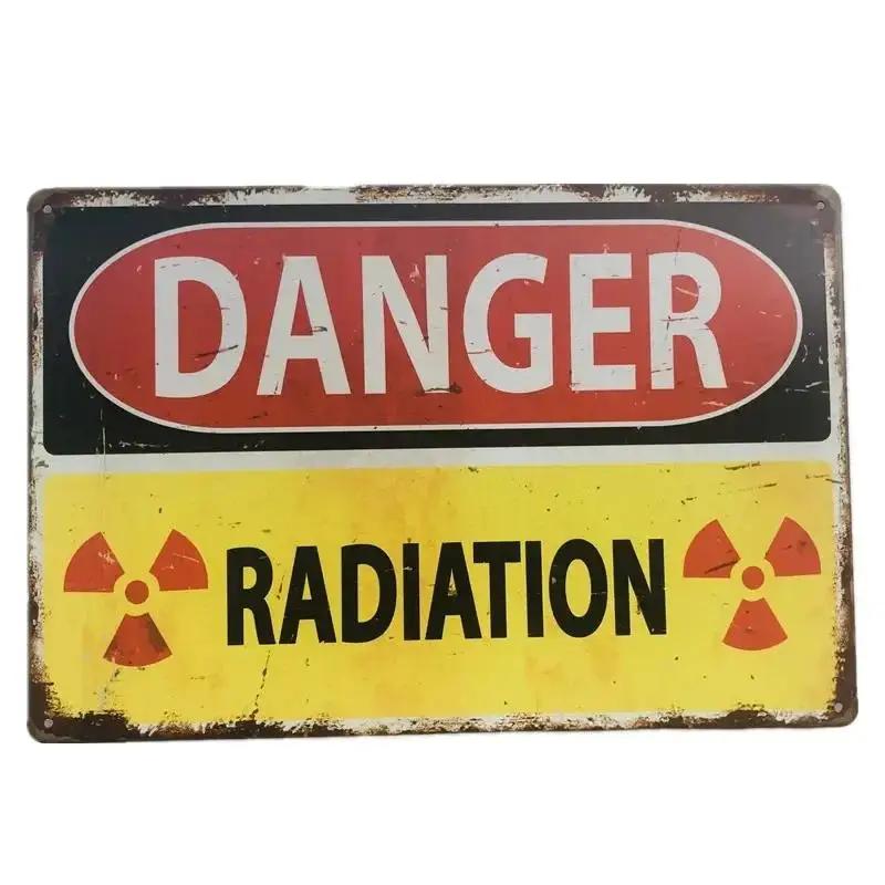 Vintage Shabby Chic Kein Unbefugtes Metalls Child Retro Garage Gefahr Warn Plakette Für Wand Dekoration