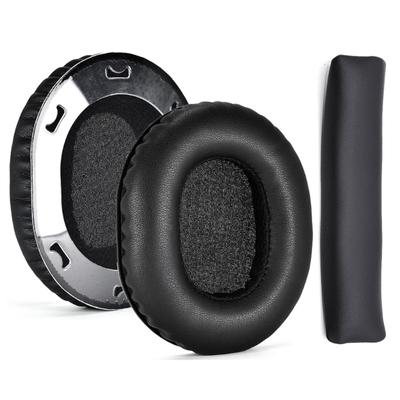 2xDurable Protein Ear Pads for ATH-M70X Headphone Sleeves Earmuff Easily Replaced Ear Pads Sleeves Cover Headband