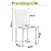 Set of 4 dining chairs in pure white with high-gloss silver - light luxury. The first choice for European dining areas. Silver-coloured metal legs.