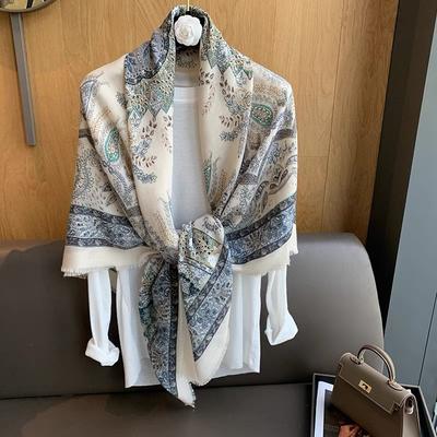 130*130cm Extra Large Square Scarf Fashion Scarves Cotton and Linen Hand Feel Scarf Lightweight Wraps Neck Scarves for Women