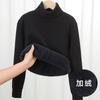 Kids Girls Thick Fleece Lined High Neck Knit Sweater Warm Pullover Base Layer