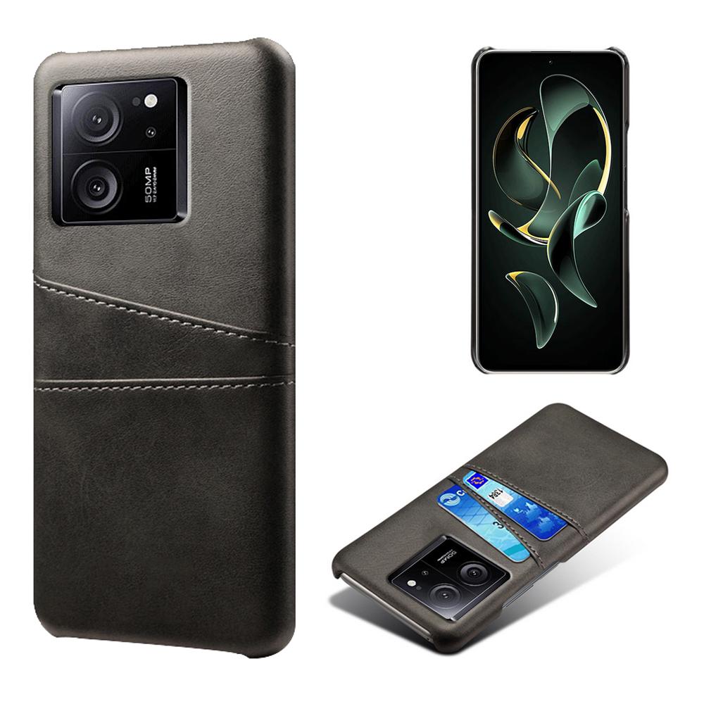 For Xiaomi Redmi K60 Ultra/13T/13T Pro Smartphone Cover Dual Card Slots PU Leather Coated PC Protective Case
