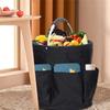 A84E-Schwarz Tragbare Faltbare Aufbewahrungstasche Gartengerätetasche Manuelle Werkzeugtasche Pflanzzubehör Einkauf Campingkorb 28 cm x 28 cm