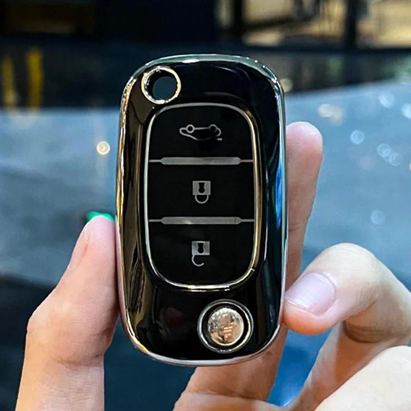 TPU-Schlüsseletui mit 3 Tasten für LADA Vesta Granta XRay Kalina Priora Limousine Sport für Renault Fluence Clio Megane für Mercedes