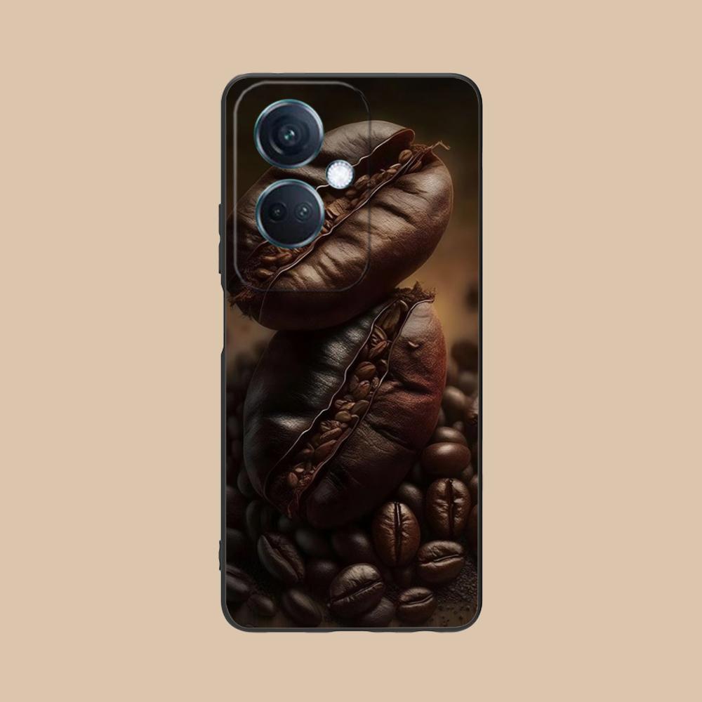 Coffee Beans Matte TPU Mobile Phone Case for OPPO Reno 14 13 12 11 10 9 8 7 6 5 F T Pro 5G Colorful Printing Cover