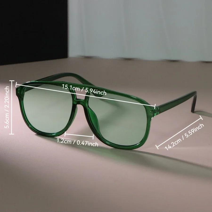 Luxurious Big Frame Sun Glasses Women Men Square Sunglasses Female Casual Green Colors Mirror Designer Brand Fashion