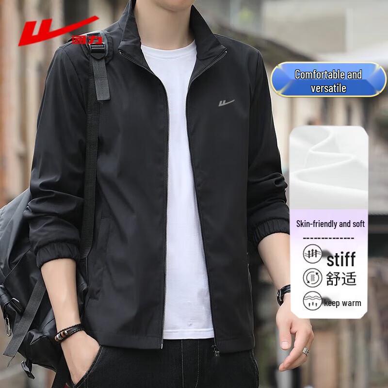 

Huili Men s Stand-up Collar Windproof Casual Jacket S