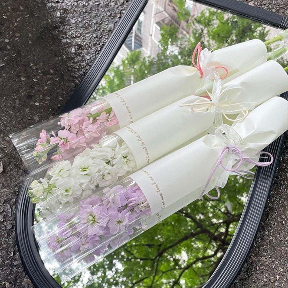 20 Pieces Romantic Single Flower Wrapping Bags Waterproof Bouquet Packaging Bag Graduation Party