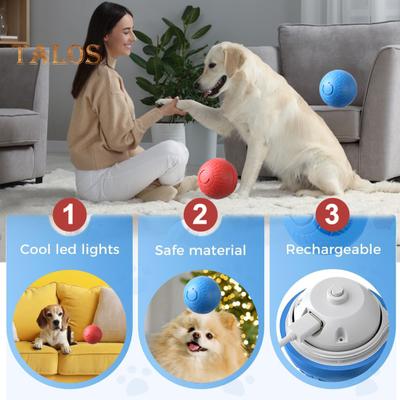 Interactive Dog Ball Toy Smart Jumping Electric Vibrating Pet Bounce Ball USB Rechargeable Automatic Moving Ball Dog Toy for Dogs Cats