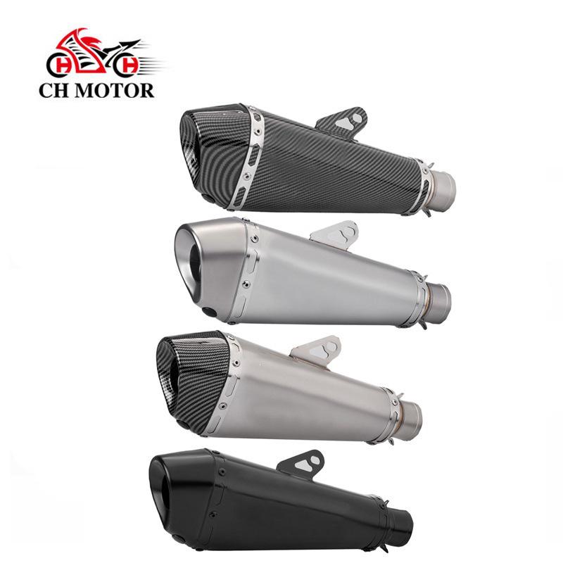 Conical Small Hex Universal 51mm Motorcycle Exhaust Pipe - Stainless Steel
