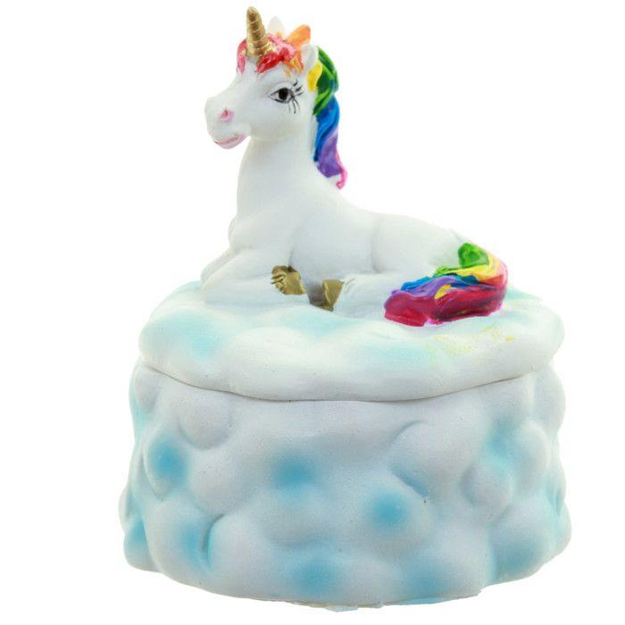 Boite à bijoux Licorne Arc-en-ciel sur nuage