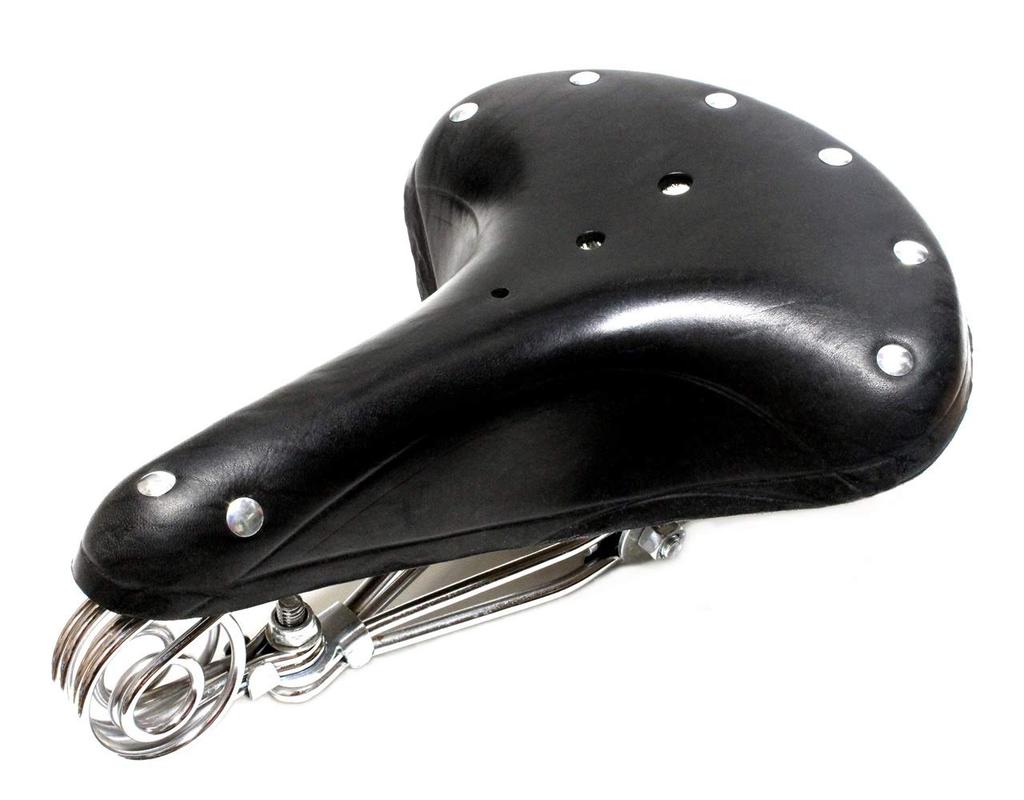 Saddle Showa Retro Practical Bicycle Vintage Reproduction Saddle Dust Cover Included (Black)