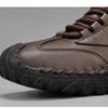 Men's High-top Leather Boots Casual Sneakers Winter Plush Shoes Snow Boots