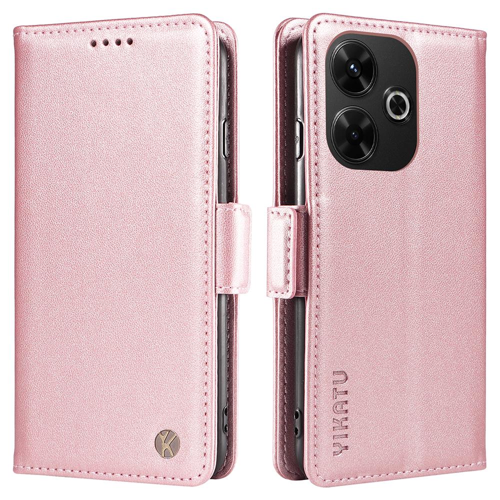 

YIKATU YK-001 For Xiaomi Redmi 13 5G/13 4G Wallet Case PU Leather Folio Flip Phone Cover B