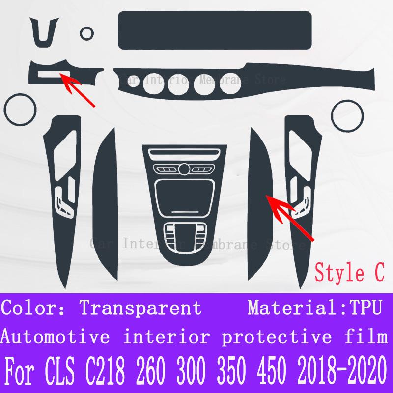 For CLS C218 260 300 350 450 2018- Gearbox Panel Navigation Automotive Interior Screen Protective Film TPU Anti-Scratch