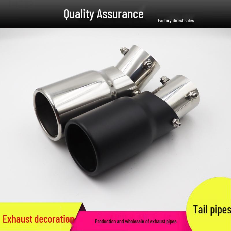 Adjustable Stainless Steel Exhaust Tailpipe 63-89mm Multi-Directional Muffler Tip