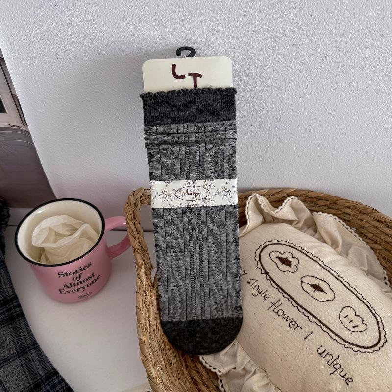 Sock Children: Short Stockings, Cute and Fresh Ones, Pile Socks, Floral Patterns, Versatile and Soft Girls' Cotton Socks, School-style Socks