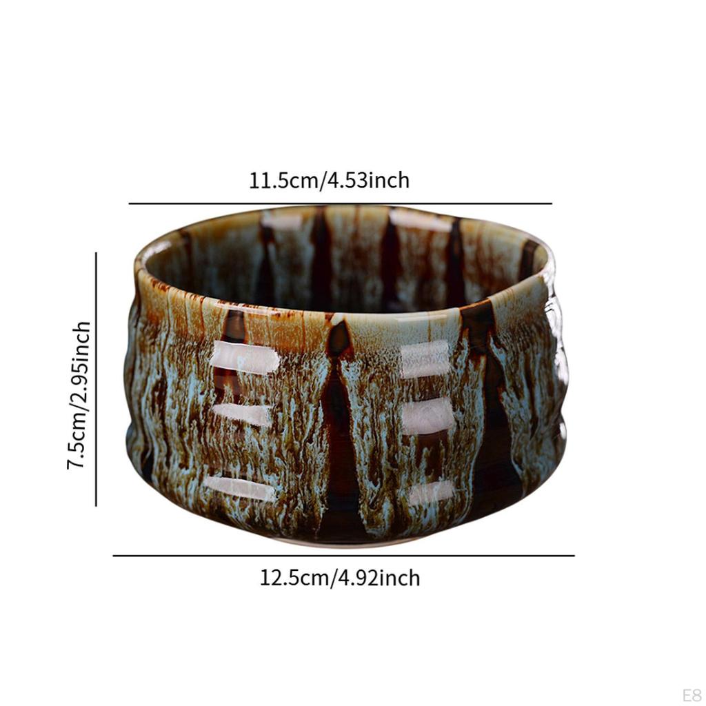 Ceramic Matcha Bowl Handmade Unique Chawan Teaware Porcelain Tea Mixing for Family Lovers