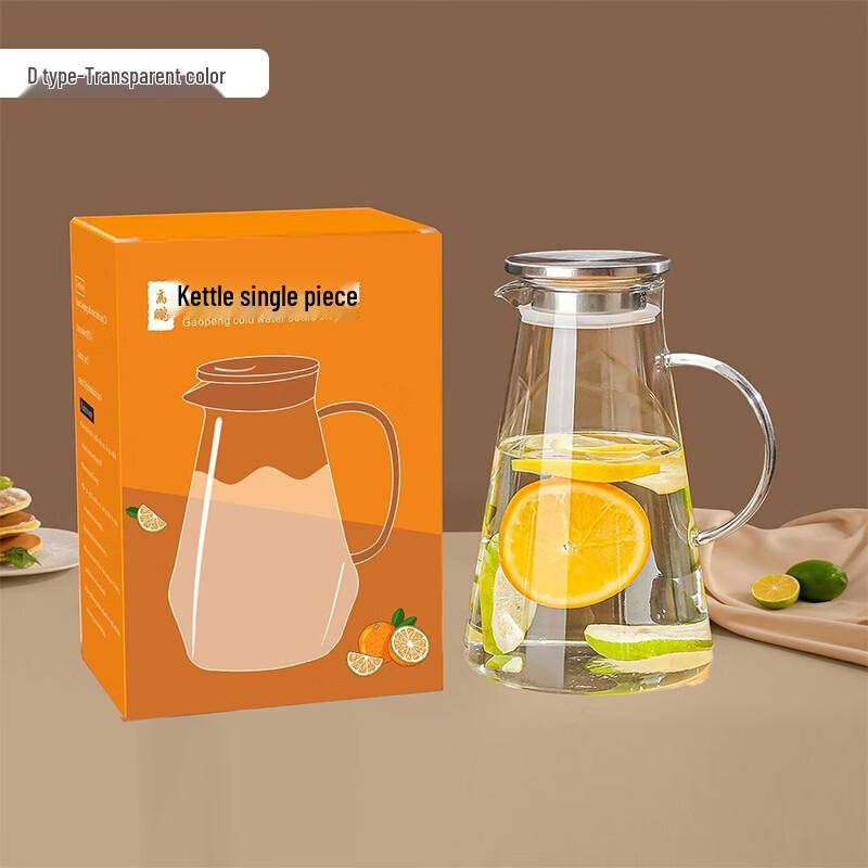 Wasserkanne aus hochborosilicate Glas mit Griff und Deckel